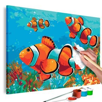 Picture painting by numbers fish Nemo