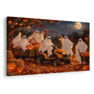 OBRAZ STRAŠIDELNÁ PODZIMNÍ JÍZDA DUCHŮ - HALLOWEENSKÉ A HOROROVÉ OBRAZY - OBRAZY