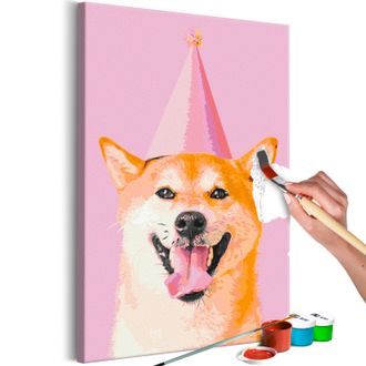 Obraz maľovanie podľa čísiel veselý psík - Funny Shiba