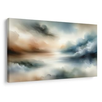 WANDBILD MORGENDLICHER NEBEL ÜBER DEM WASSER - BILDER SEEN - BILDER