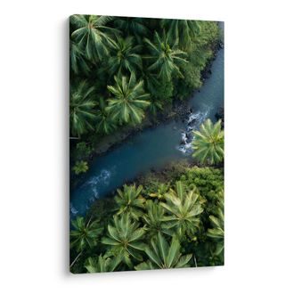 OBRAZ ZELENÝ RÁJ S PALMAMI - OBRAZY STROMY A LISTY - OBRAZY