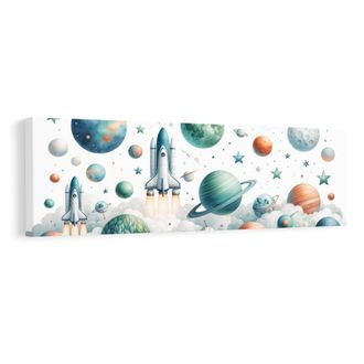 OBRAZ RAKETOPLÁN V OBLACÍCH - ΠΑΙΔΙΚΈΣ ΔΙΑΣΤΗΜΙΚΈΣ ΖΩΓΡΑΦΙΈΣ - ΠΊΝΑΚΕΣ