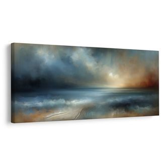 OBRAZ KLIDNÉ MOŘE V ABSTRAKCI - OBRAZY VÝCHOD A ZÁPAD SLUNCE - OBRAZY