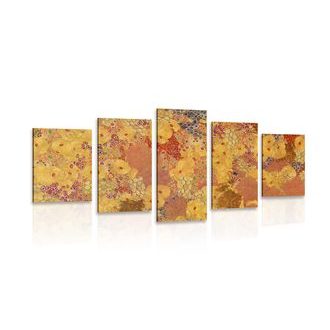 5-TEILIGES WANDBILD ABSTRAKTION IM STIL VON G. KLIMT - ABSTRAKTE BILDER - BILDER