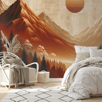 SAMOLEPÍCÍ TAPETA HŘEJIVÉ HORSKÉ PANORAMA - TAPETY HORY - TAPETY
