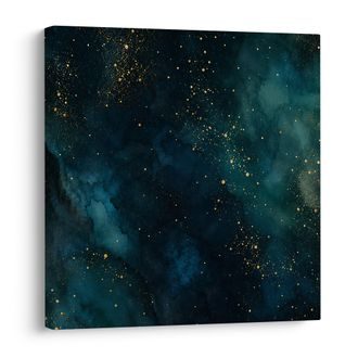 TABLEAU SUR TOILE – ABSTRACTION COSMIQUE AUX ÉCLATS SCINTILLANTS - IMAGES DE GALAXIE - TABLEAUX