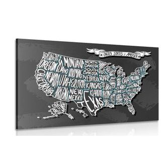 OBRAZ MODERNÍ MAPA USA - OBRAZY - TOTÁLNÍ VÝPRODEJ 🔥