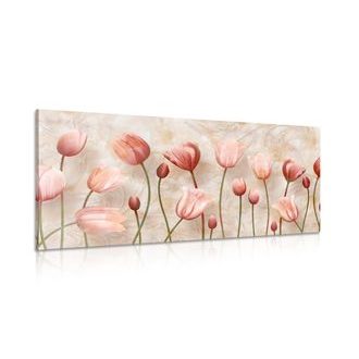 IMPRESSION SUR TOILE TULIPES ROSES ANCIENNES - IMPRESSIONS SUR TOILE FLEURS - IMPRESSION SUR TOILE