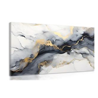 CANVAS PRINT GRAY MARBLE - MARBLE PICTURES - PICTURES