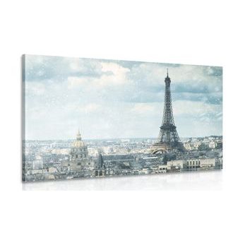 CANVAS PRINT WINTER PARIS - PICTURES OF CITIES - PICTURES