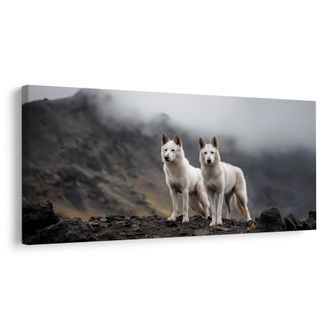 WANDBILD WÄCHTER DER WILDEN NATUR - BILDER VON HUNDEN - BILDER