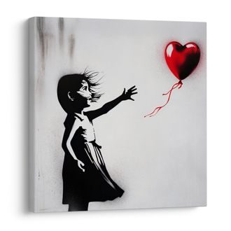 OBRAZ SRDCE VE VĚTRU STREET ART - OBRAZY ŽENY - OBRAZY