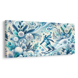 OBRAZ MODRÁ ZIMNÍ KRAJINA - PICTURES MOUNTAINS - PICTURES