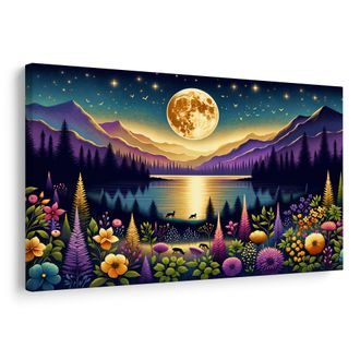 OBRAZ ROMANTICKÁ KRAJINA S ÚPLŇKEM - OBRAZY PŘÍRODY A KRAJINY - OBRAZY