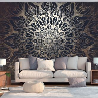 Self adhesive wallpaper brown Mandala