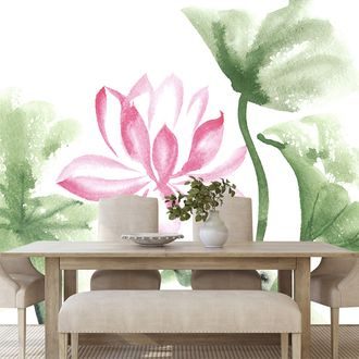 WALLPAPER WATERCOLOR LOTUS FLOWER - WALLPAPERS FLOWERS - WALLPAPERS