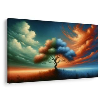 OBRAZ STROM ŽIVOTA V BAREVNÉM VÍRU - OBRAZY STROMY ŽIVOTA - OBRAZY