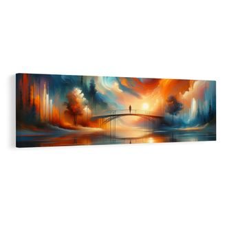 OBRAZ MOST V ZÁŘI ZAPADAJÍCÍHO SLUNCE - OBRAZY VÝCHOD A ZÁPAD SLUNCE - OBRAZY