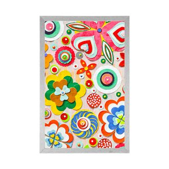 AFFICHE ABSTRACTION FLORALE - POUR LES ENFANTS - AFFICHES