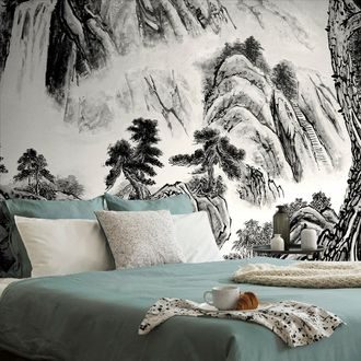 SELF ADHESIVE WALLPAPER CHINESE BLACK AND WHITE LANDSCAPE PAINTING - SELF-ADHESIVE WALLPAPERS - WALLPAPERS