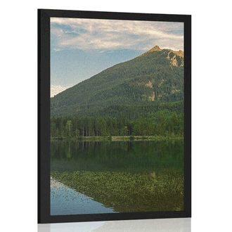 AFFICHE LAC PRÈS DES MONTAGNES - NATURE - AFFICHES