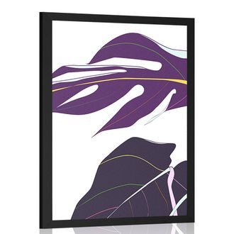 AFFICHE FEUILLES DE MONSTERA VIOLET - DE NOTRE ATELIER - AFFICHES