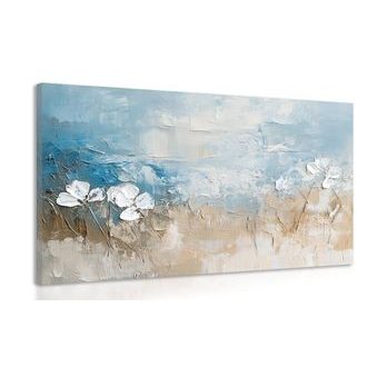 WANDBILD IMITATION VON ÖLGEMÄLDE STRÄNDE UND HIMMEL - ABSTRAKTE BILDER - BILDER