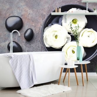 WALL MURAL STILL LIFE WITH ZEN STONES - WALLPAPERS FENG SHUI - WALLPAPERS