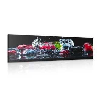 CANVAS PRINT FRUIT ICE CUBES - PICTURES OF FOOD AND DRINKS - PICTURES