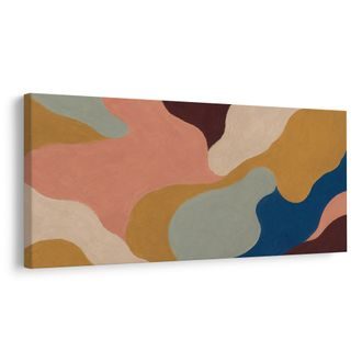 TABLEAU SUR TOILE – FORMES ORGANIQUES AUX TONS TERREUX - IMAGES FORMES ABSTRAITES - TABLEAUX