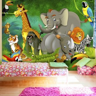 Samolepící tapeta dětské Safari - Colourful Safari