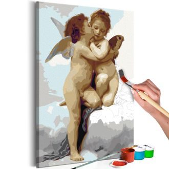 Obraz maľovanie podľa čísiel zaľúbení anjeli - Angels: Love