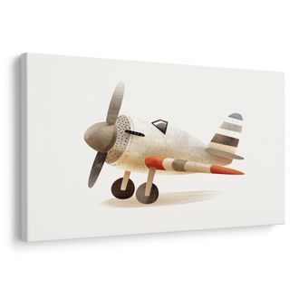 TABLOU AVION RETRO ÎN MIȘCARE - TABLOURI PENTRU COPII MIJLOACE DE TRANSPORT - TABLOURI
