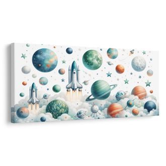 OBRAZ START RAKET DO VESMÍRU - DĚTSKÉ OBRAZY VESMÍR - OBRAZY