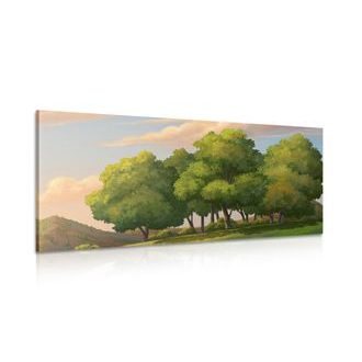 CANVAS PRINT SUNSET OVER A LANDSCAPE - PICTURES OF NATURE AND LANDSCAPE - PICTURES
