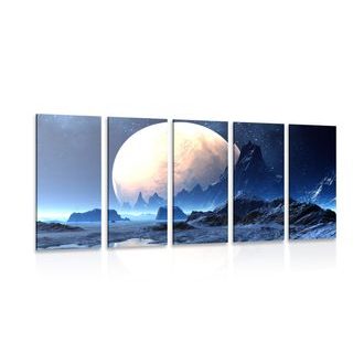 5-DÍLNÝ OBRAZ FANTASY KRAJINA - OBRAZY VESMÍRU A HVĚZD - OBRAZY