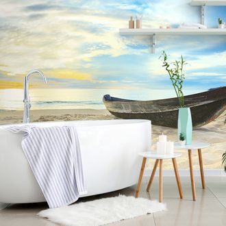 WALL MURAL PANORAMA OF A BEAUTIFUL BEACH - WALLPAPERS NATURE - WALLPAPERS