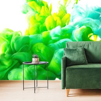 WALLPAPER INK IN GREEN SHADES - ABSTRACT WALLPAPERS - WALLPAPERS