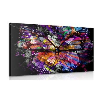 CANVAS PRINT UNUSUAL BUTTERFLY - POP ART PICTURES - PICTURES