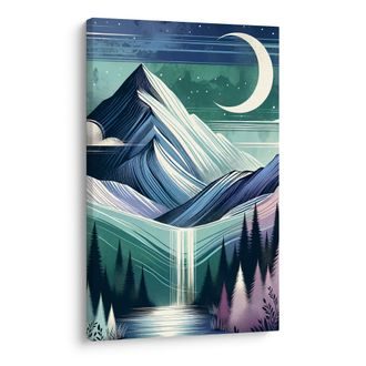 OBRAZ LES A HORY V NOCI - OBRAZY HORY - OBRAZY