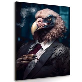 CANVAS PRINT ANIMAL GANGSTER VULTURE - PICTURES OF ANIMAL GANGSTERS - PICTURES