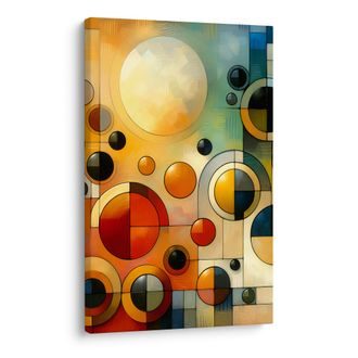 WANDBILD ABSTRAKTION MIT KREISEN UND FARBEN - ABSTRAKTE BILDER - BILDER