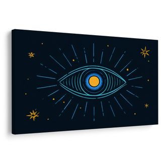 TABLEAU SUR TOILE – ŒIL MYSTIQUE DANS LES ÉTOILES - TABLEAUX PAR THÈME - TABLEAUX