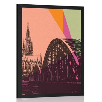 POSZTER KÖLN VÁROS DIGITÁLIS ILLUSZTRÁCIÓJA - POP ART - POSZTEREK