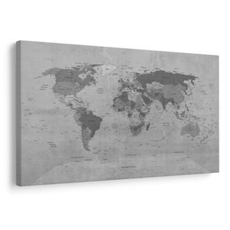 OBRAZ NA KORKU VINTAGE MAPA SVĚTA - PICTURES ON CORK - PICTURES