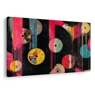 OBRAZ STREET ARTOVÉ VINYLOVÉ DESKY - HUDEBNÍ OBRAZY - OBRAZY