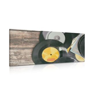 WANDBILD ALTE SCHALLPLATTEN - VINTAGE- UND RETRO-BILDER - BILDER