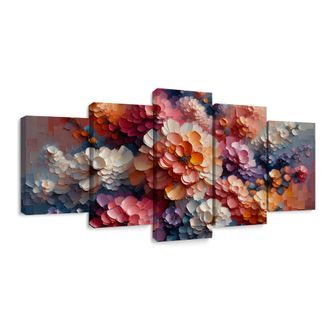 5-DÍLNÝ OBRAZ KVĚTINOVÁ ZÁPLAVA BAREV - PICTURES FLOWERS - PICTURES