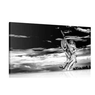 KÉP ANGYAL KERESZTTEL FEKETE-FEHÉR KIVITELBEN - KÉPEK - 🔥 TELJES KIÁRUSÍTÁS