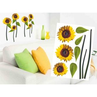 DECORATIVE WALL STICKERS SUNFLOWERS - STICKERS